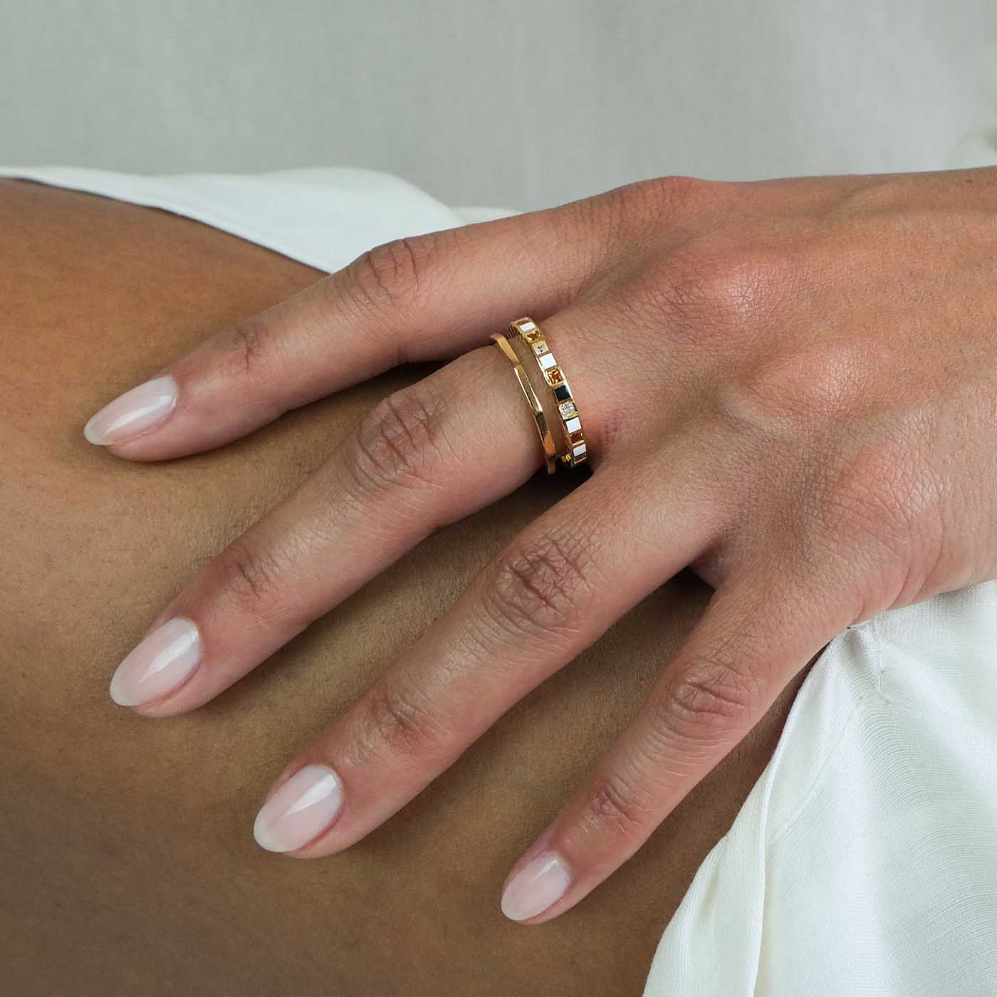 18ct Yellow Gold Vermeil Nova Ring with Gemstones